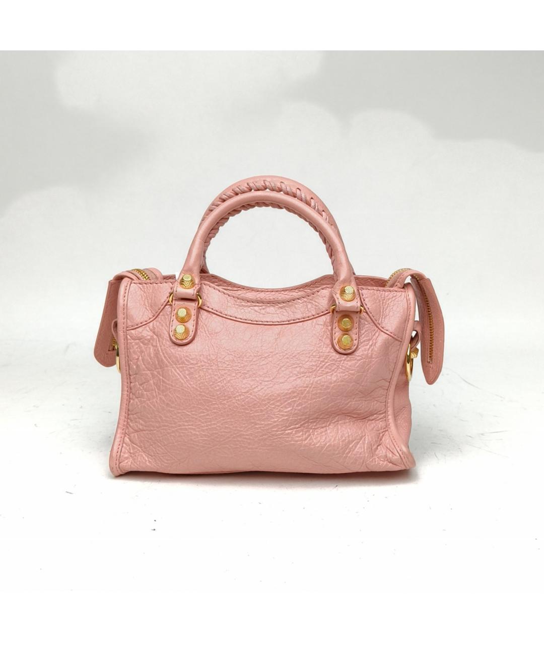 BALENCIAGA Розовая кожаная сумка через плечо, фото 3