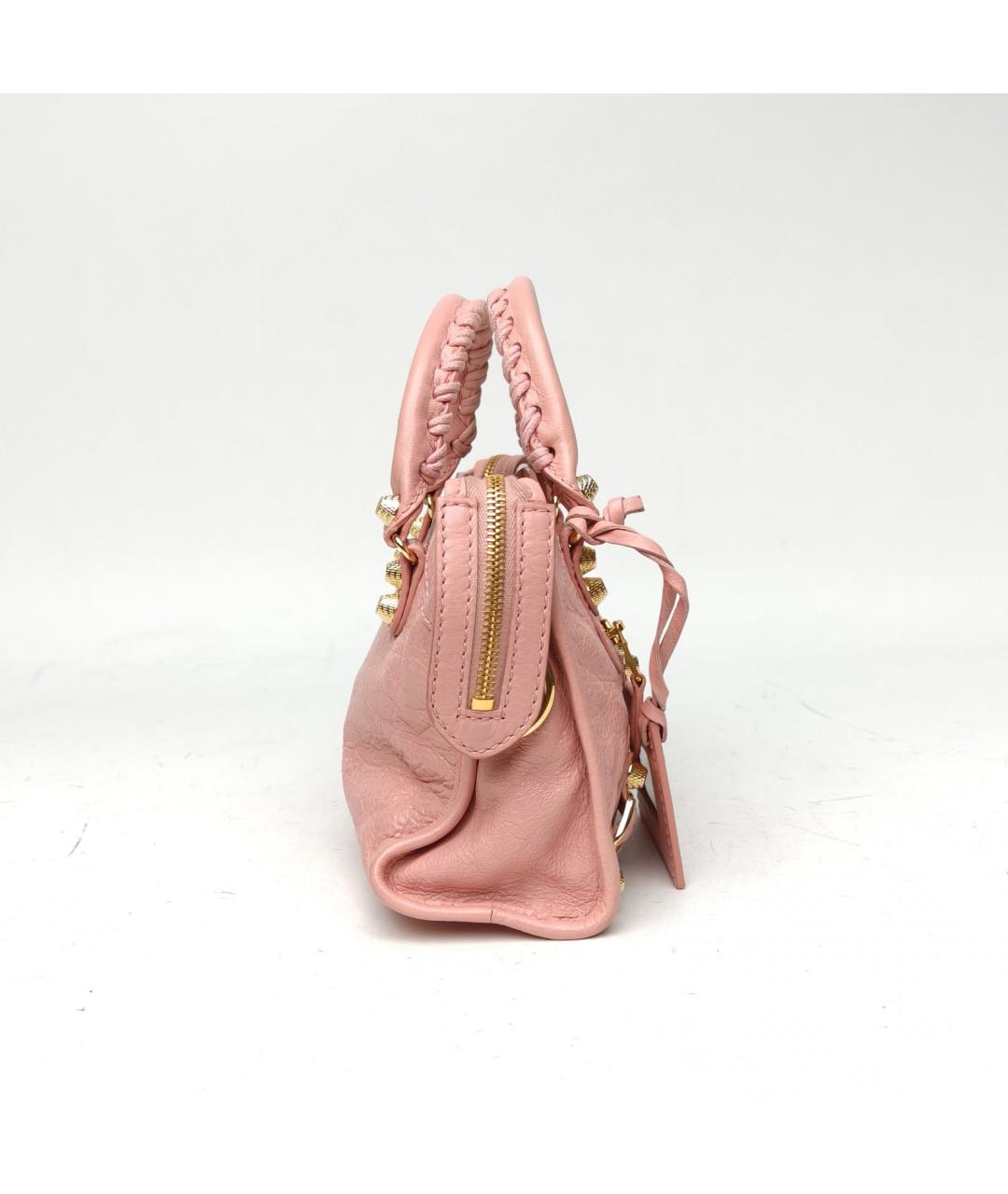 BALENCIAGA Розовая кожаная сумка через плечо, фото 4