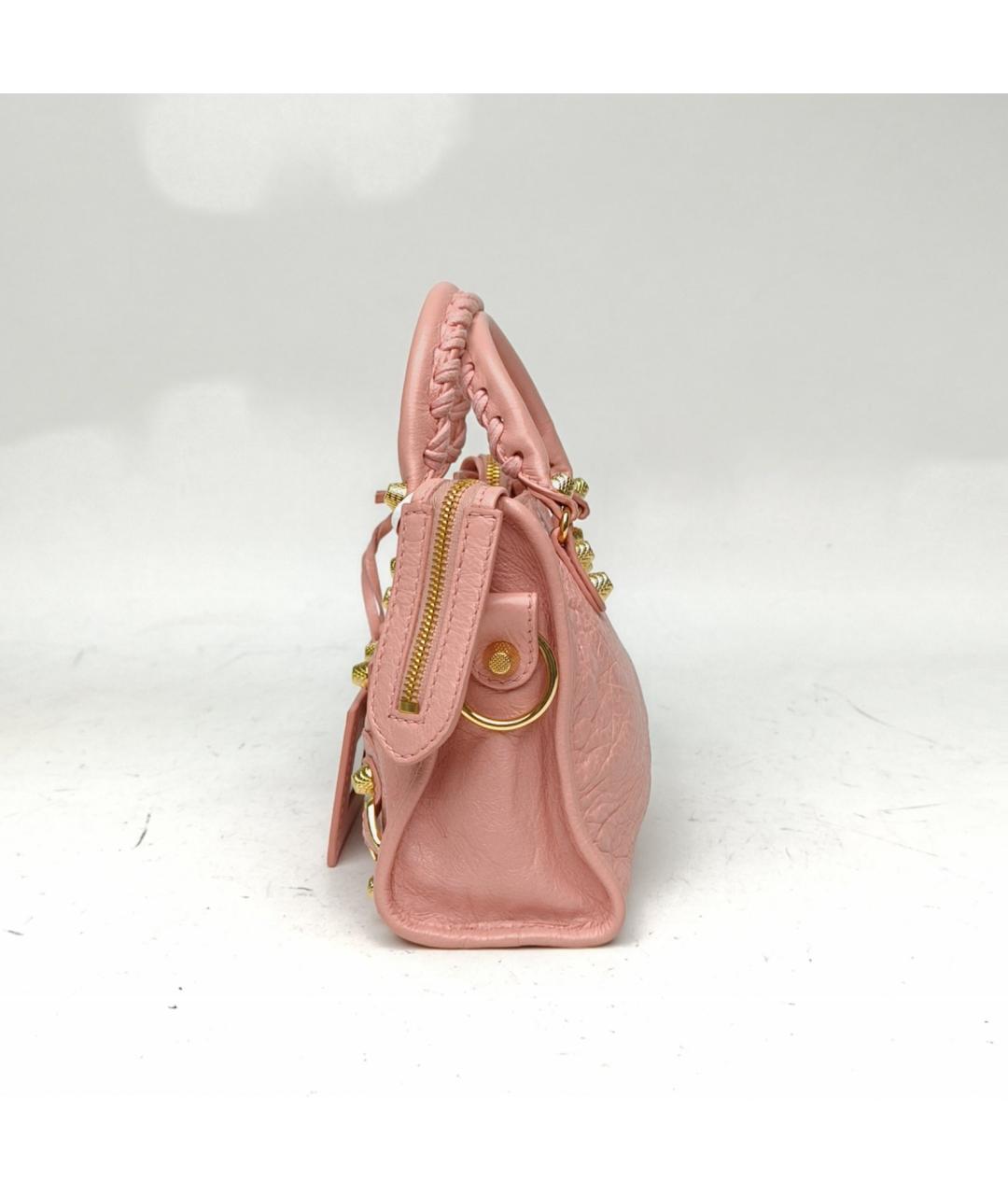 BALENCIAGA Розовая кожаная сумка через плечо, фото 2