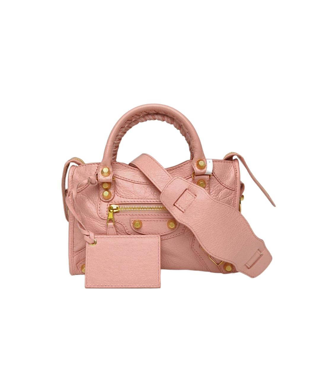 BALENCIAGA Розовая кожаная сумка через плечо, фото 8