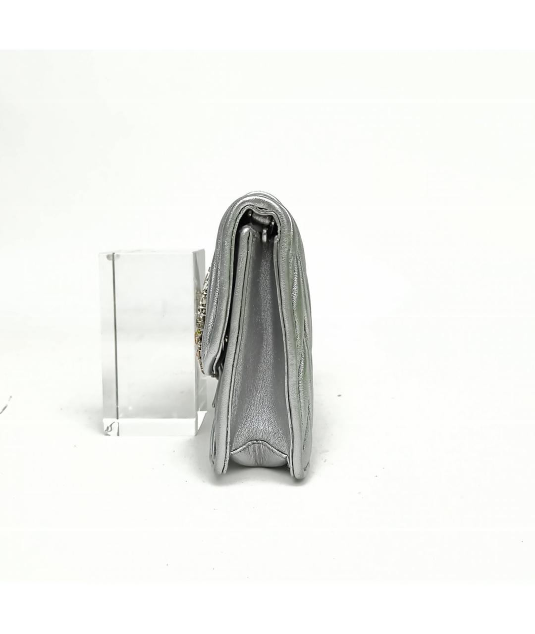 MIU MIU Серебряная кожаная сумка через плечо, фото 3