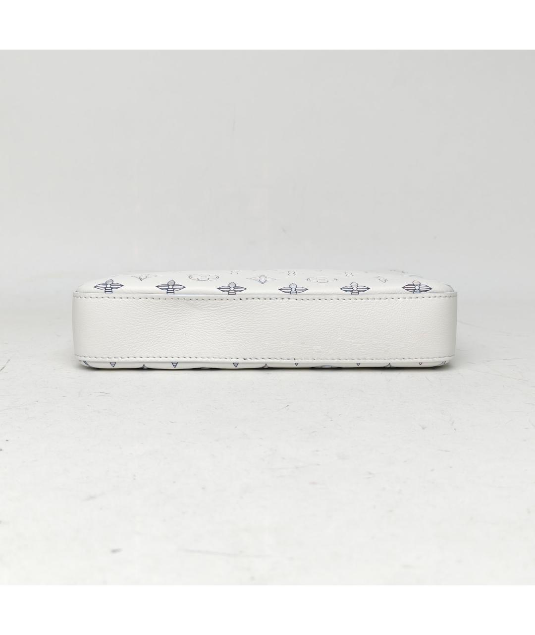 LOUIS VUITTON Белая кожаная сумка через плечо, фото 6