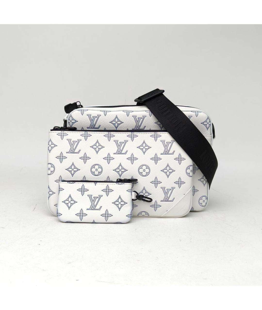 LOUIS VUITTON Белая кожаная сумка через плечо, фото 2