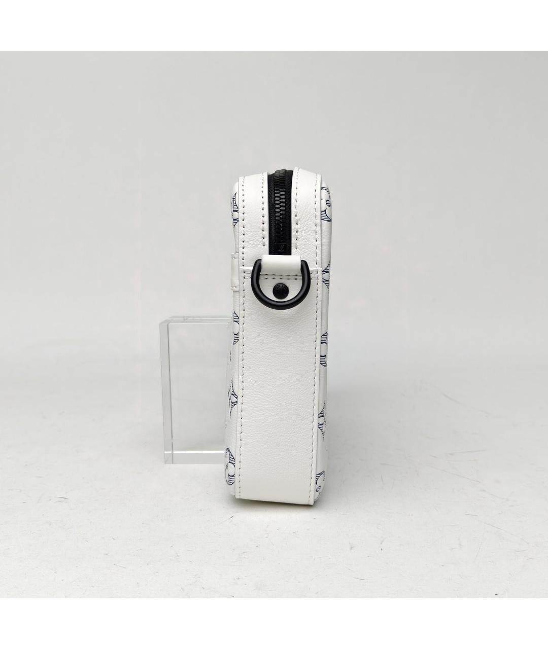 LOUIS VUITTON Белая кожаная сумка через плечо, фото 3