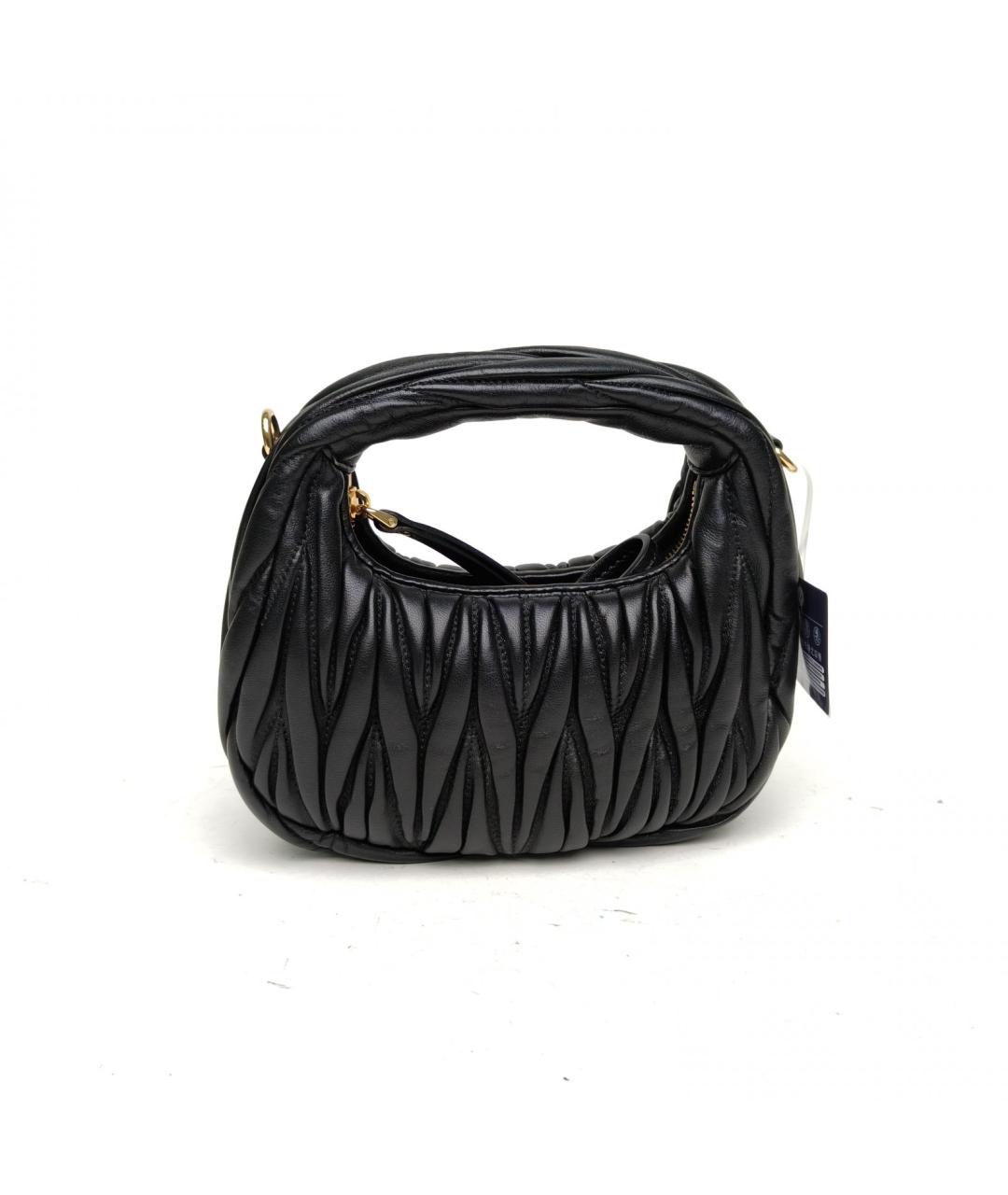 MIU MIU Черная кожаная сумка через плечо, фото 4