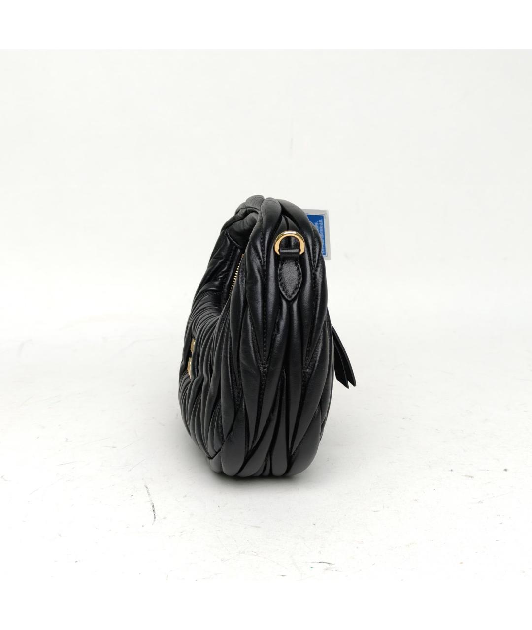 MIU MIU Черная кожаная сумка через плечо, фото 3