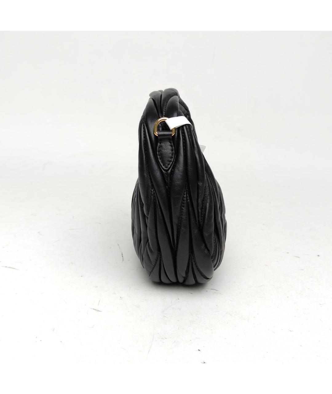 MIU MIU Черная кожаная сумка через плечо, фото 5