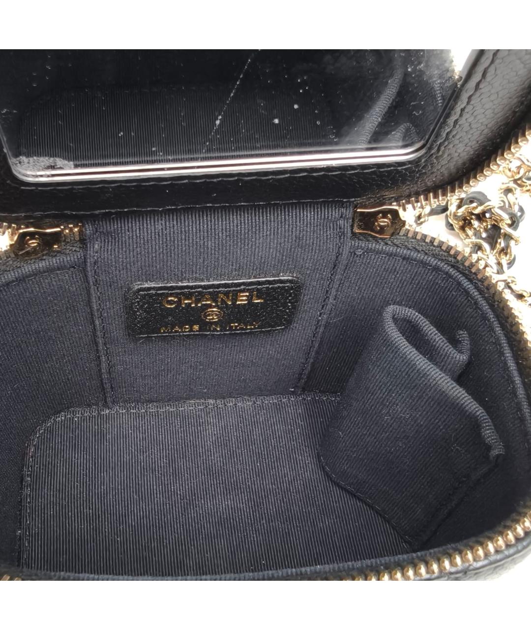 CHANEL Черная кожаная сумка через плечо, фото 8