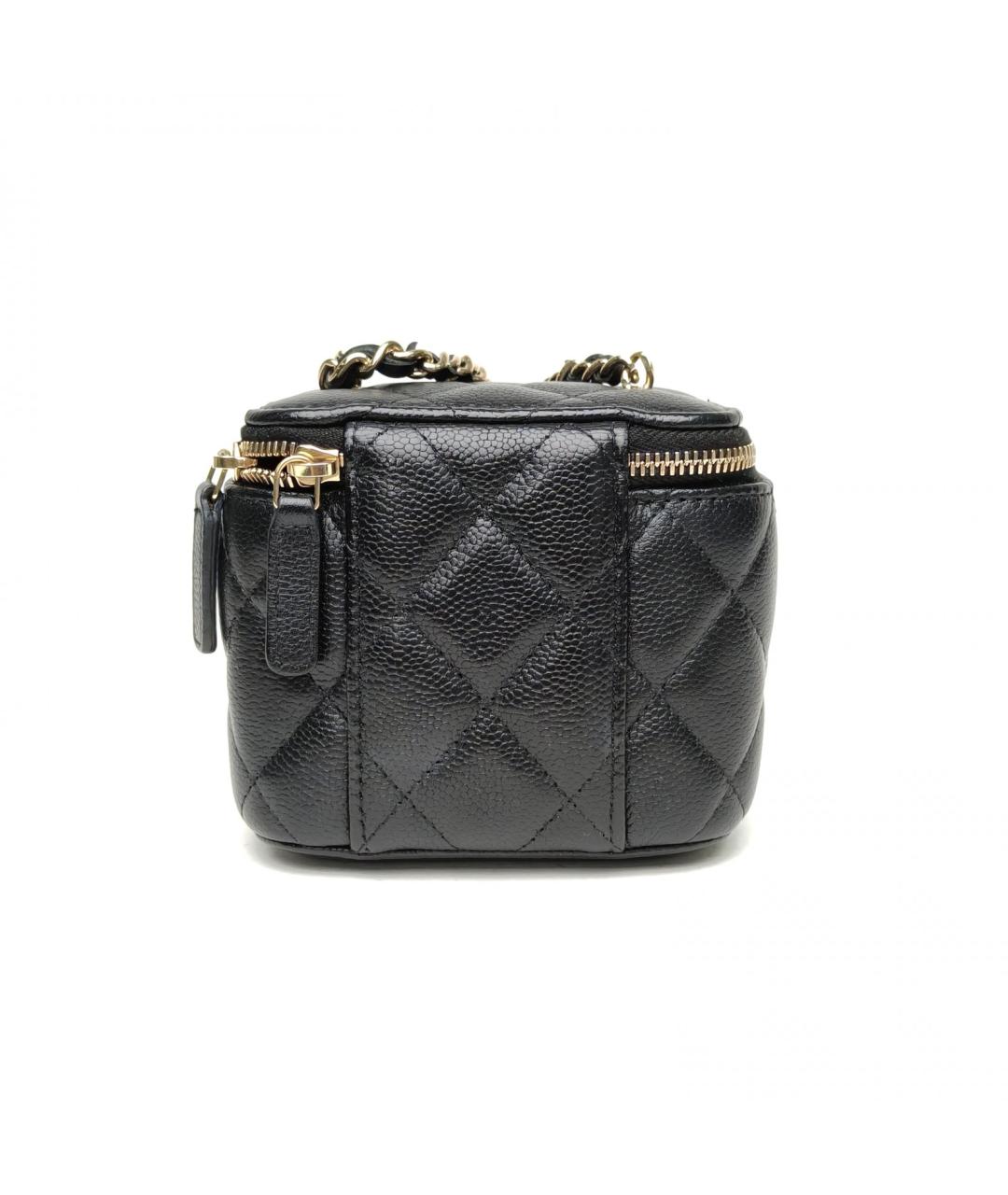 CHANEL Черная кожаная сумка через плечо, фото 4