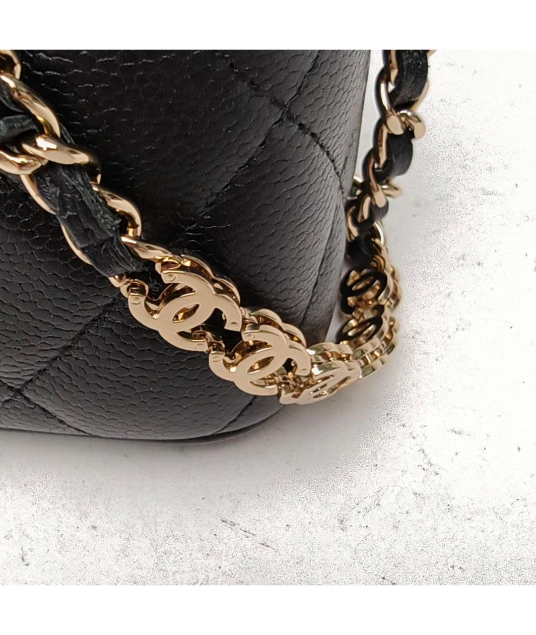 CHANEL Черная кожаная сумка через плечо, фото 7