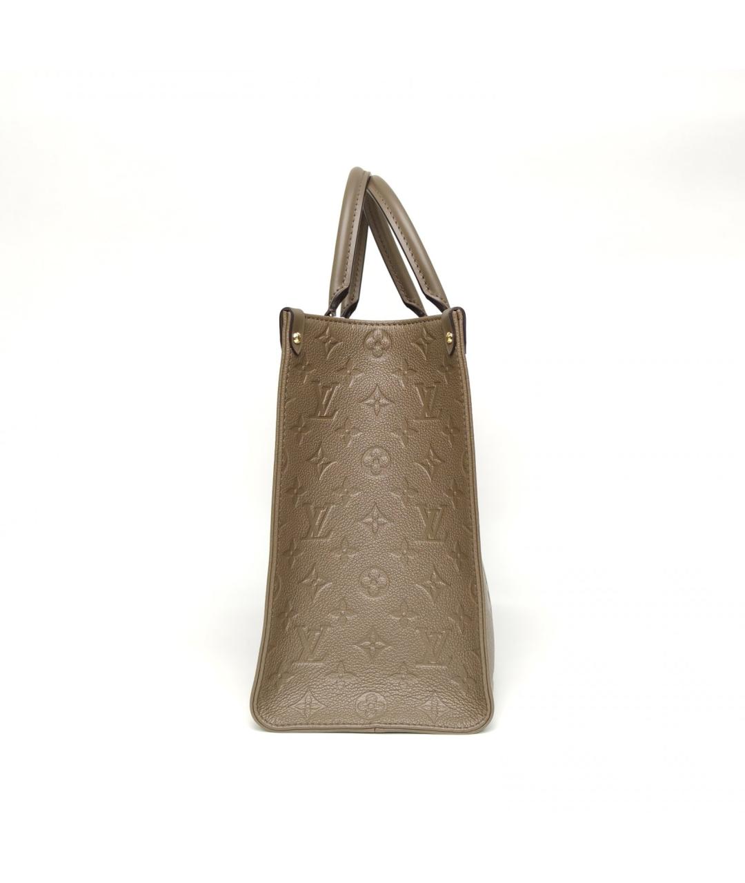 LOUIS VUITTON Коричневая кожаная сумка с короткими ручками, фото 5