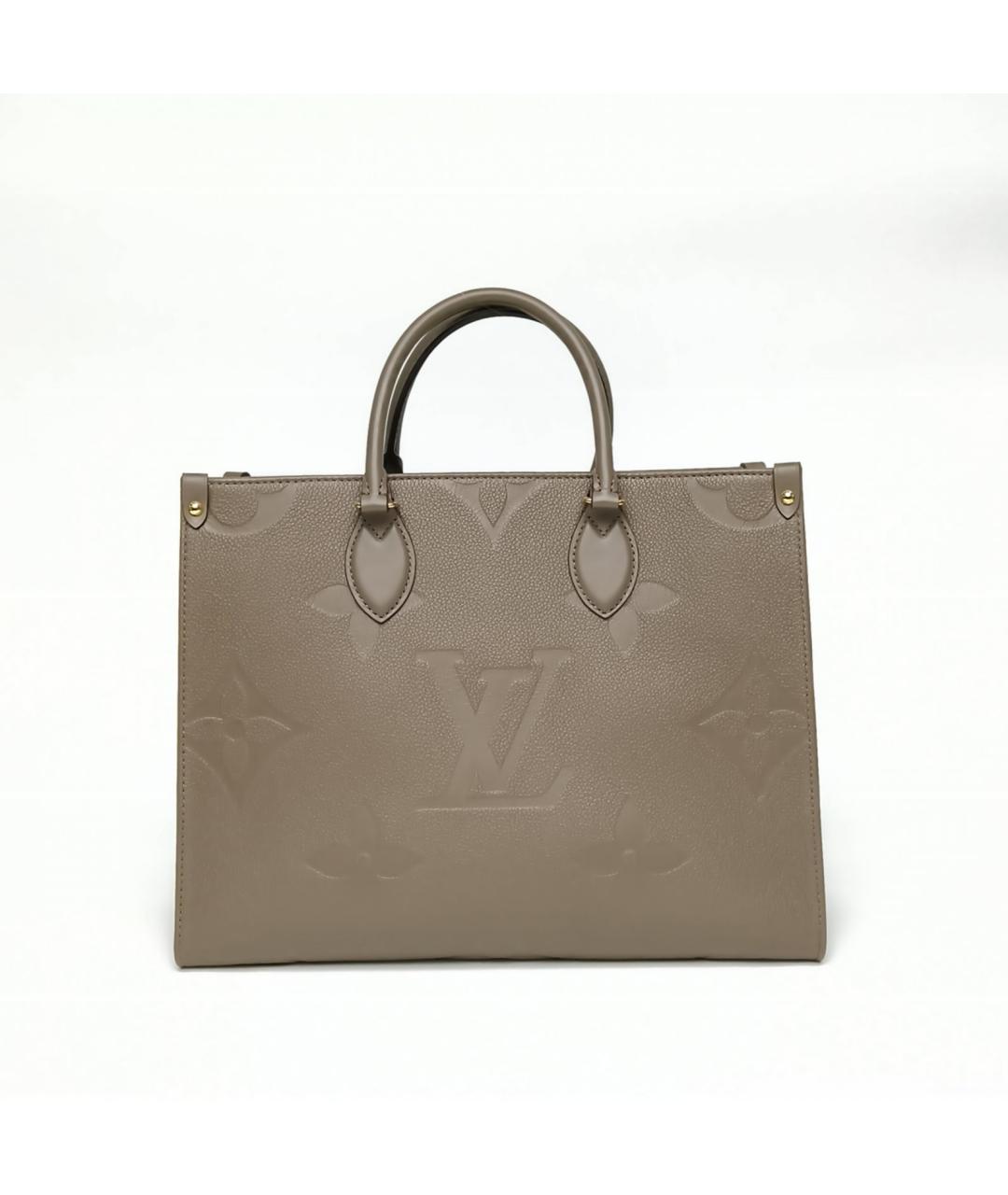 LOUIS VUITTON Коричневая кожаная сумка с короткими ручками, фото 2