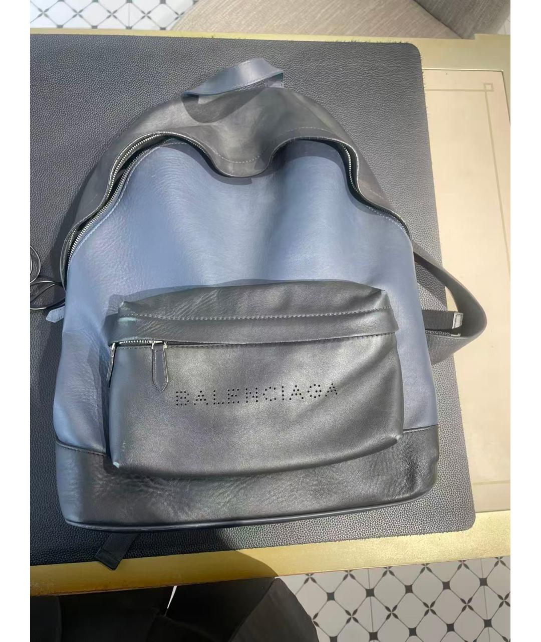 BALENCIAGA Черный кожаный рюкзак, фото 4