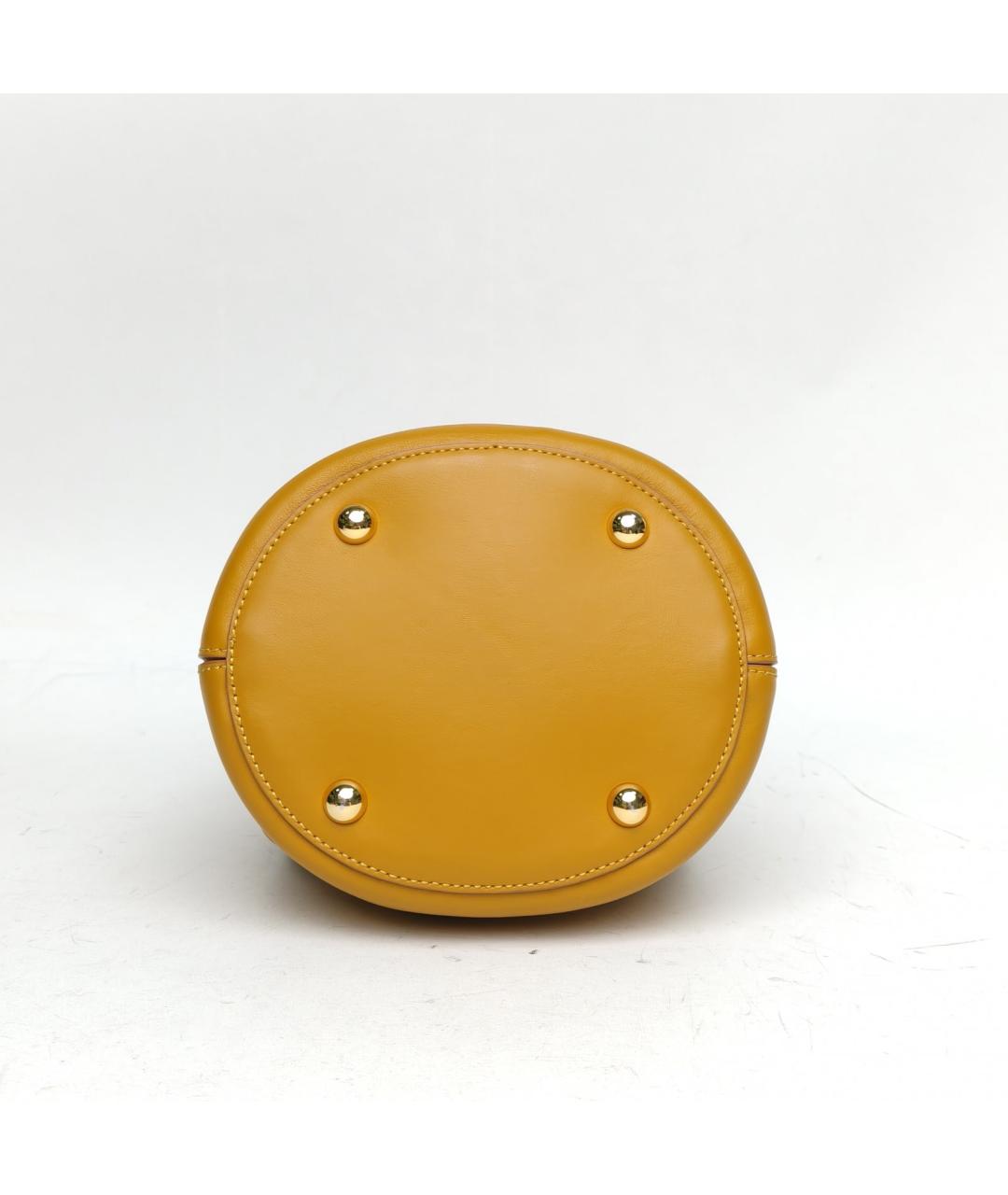 MARNI Желтая кожаная сумка через плечо, фото 6