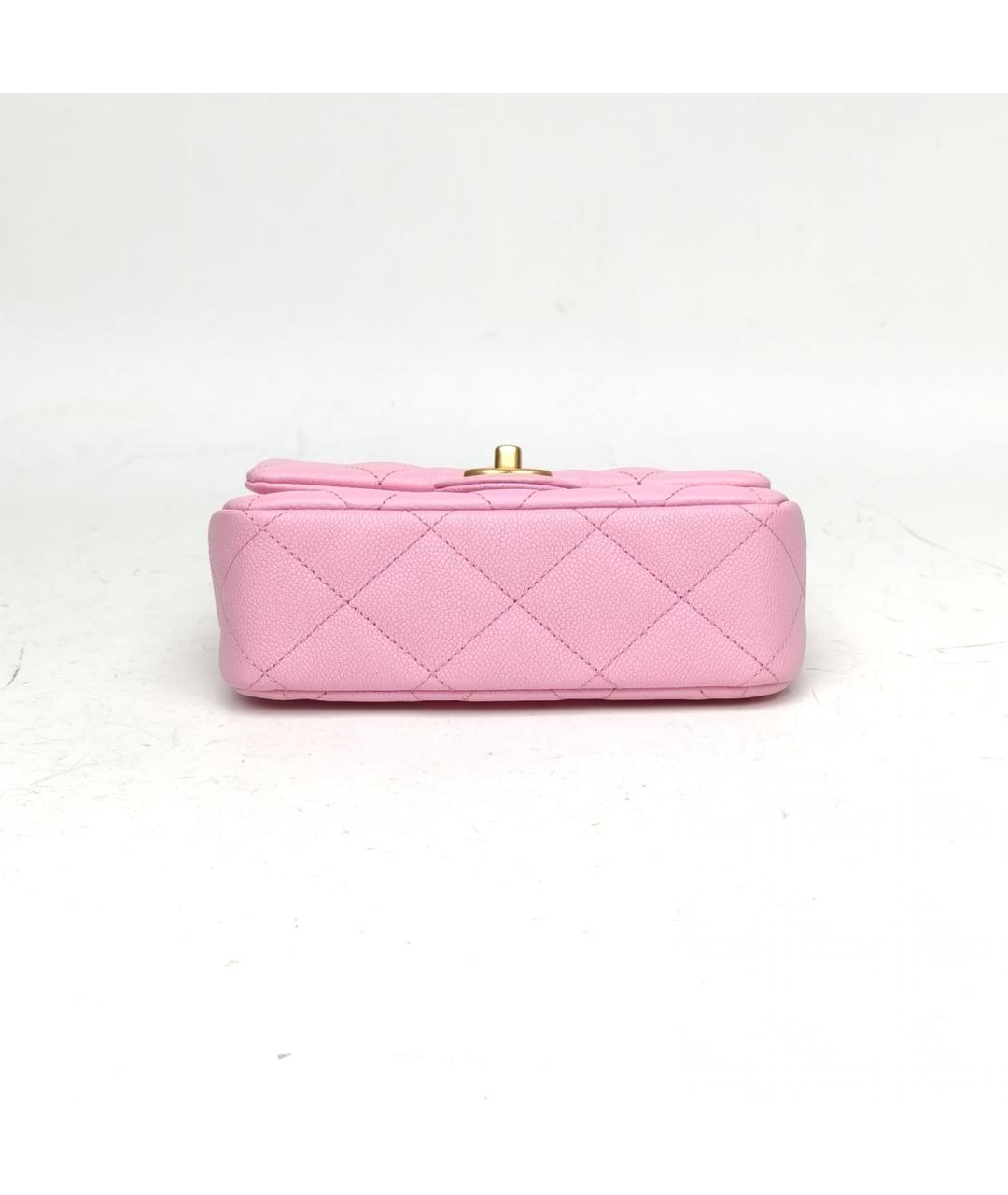 CHANEL Розовая кожаная сумка через плечо, фото 6