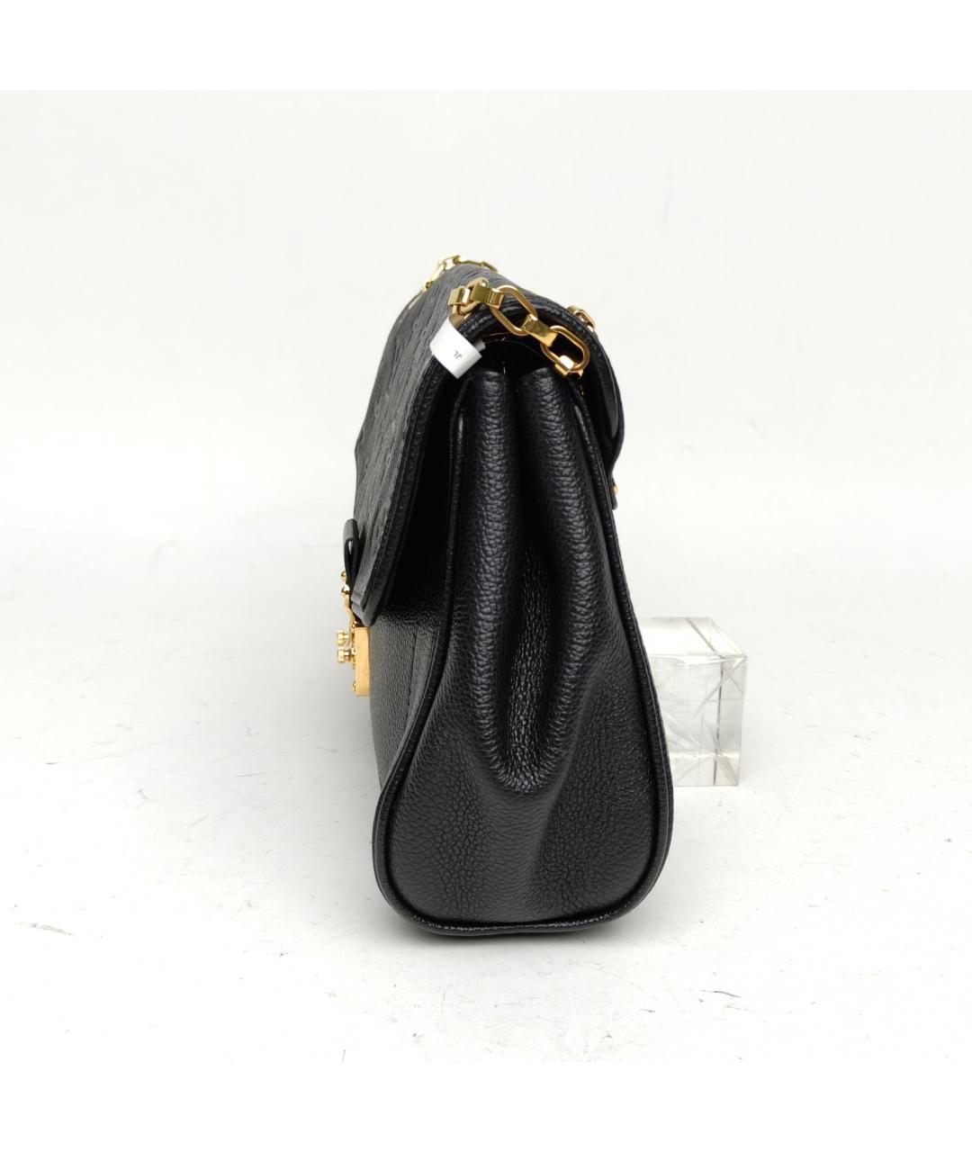 LOUIS VUITTON Черная кожаная сумка через плечо, фото 3