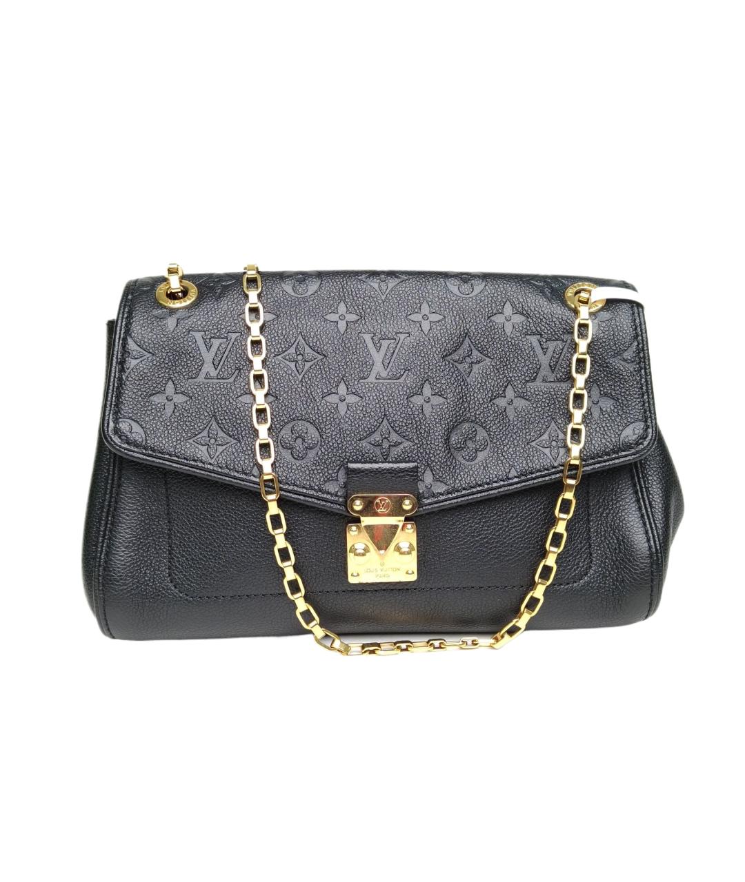 LOUIS VUITTON Черная кожаная сумка через плечо, фото 10