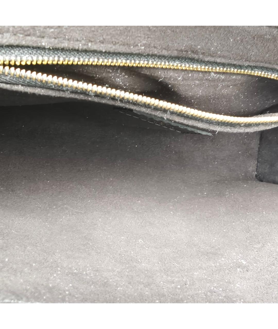 LOUIS VUITTON Черная кожаная сумка через плечо, фото 9