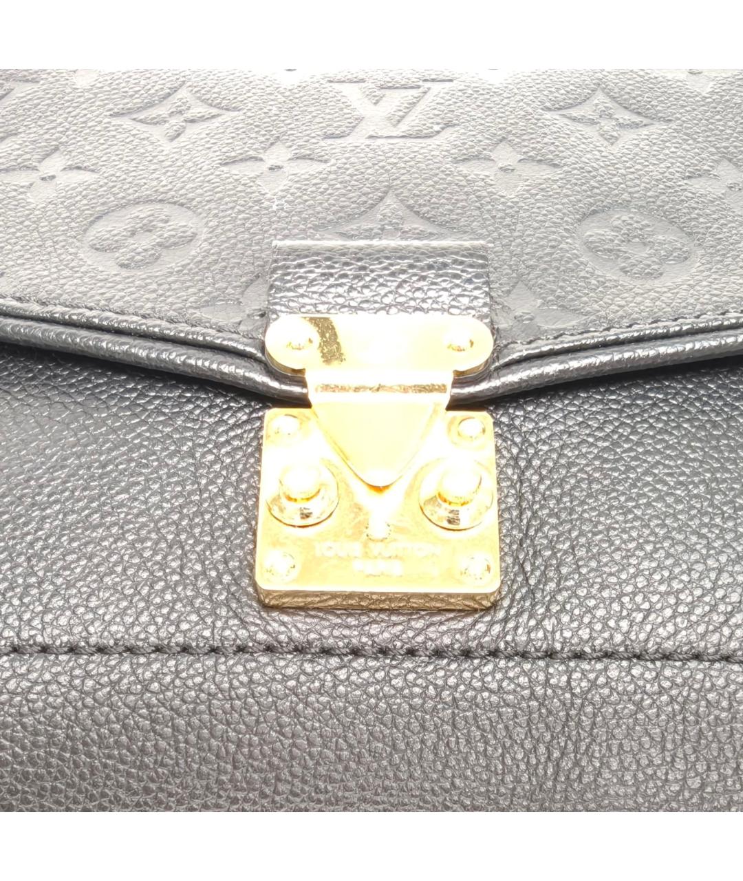 LOUIS VUITTON Черная кожаная сумка через плечо, фото 7