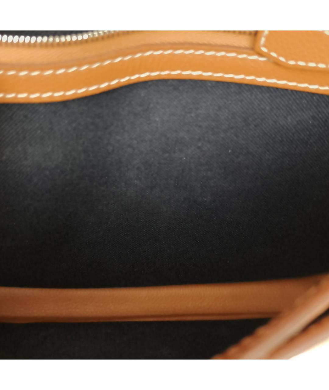HERMES Коричневая кожаная сумка через плечо, фото 7