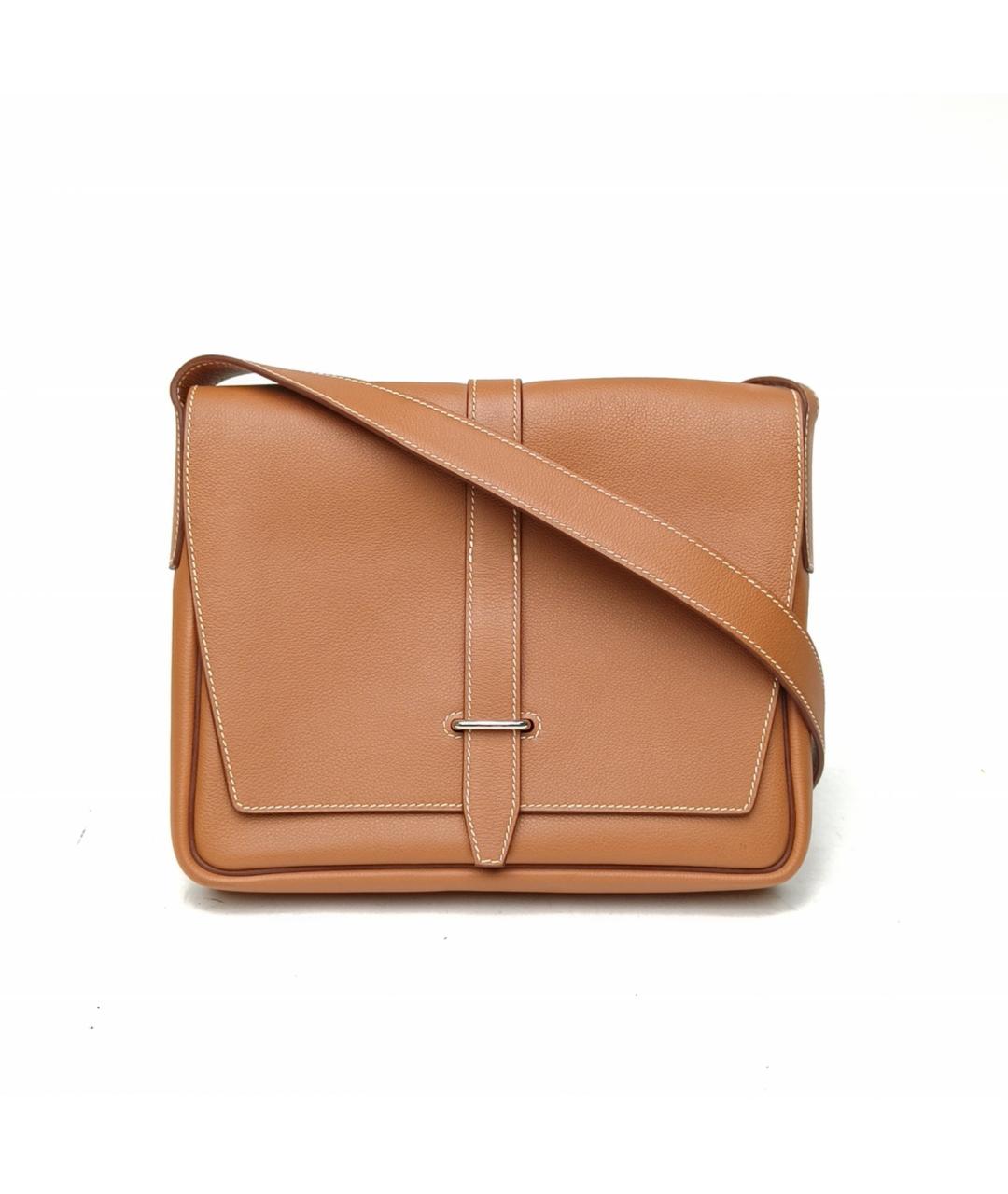 HERMES Коричневая кожаная сумка через плечо, фото 2