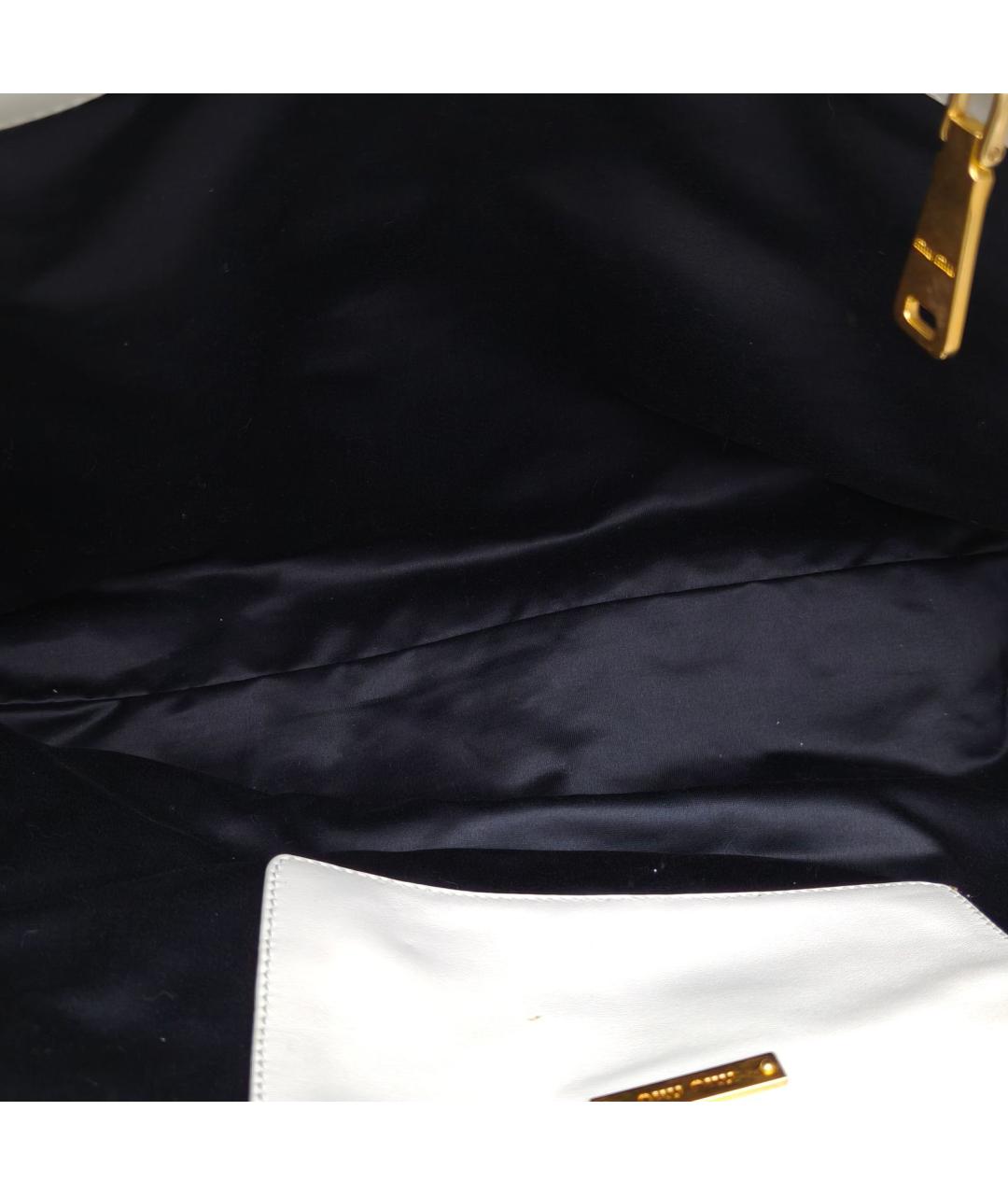 MIU MIU Белая кожаная сумка через плечо, фото 7