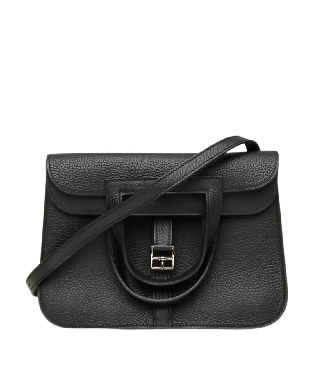 HERMES Черная кожаная сумка через плечо, фото 1