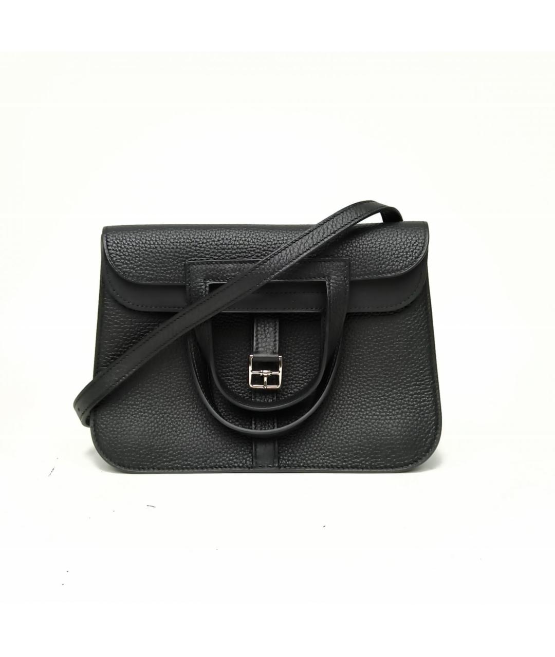 HERMES Черная кожаная сумка через плечо, фото 2