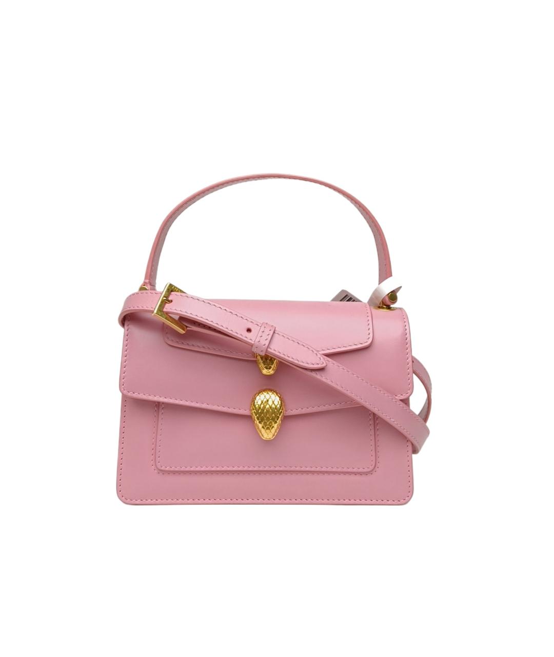 BVLGARI Розовая кожаная сумка через плечо, фото 5