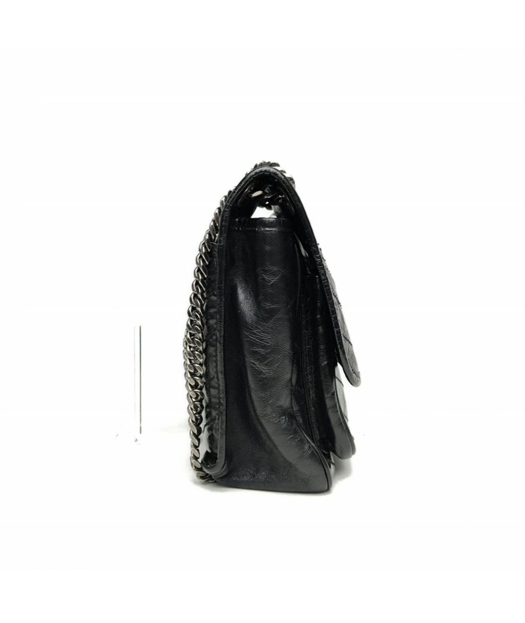 SAINT LAURENT Черная кожаная сумка через плечо, фото 3