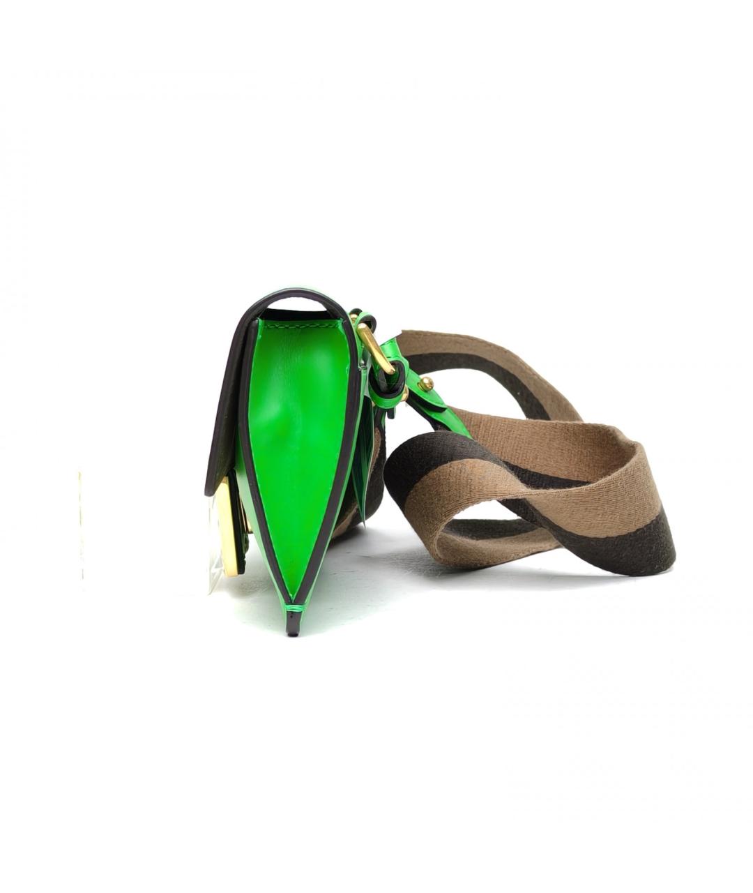 FENDI Зеленая кожаная сумка через плечо, фото 3