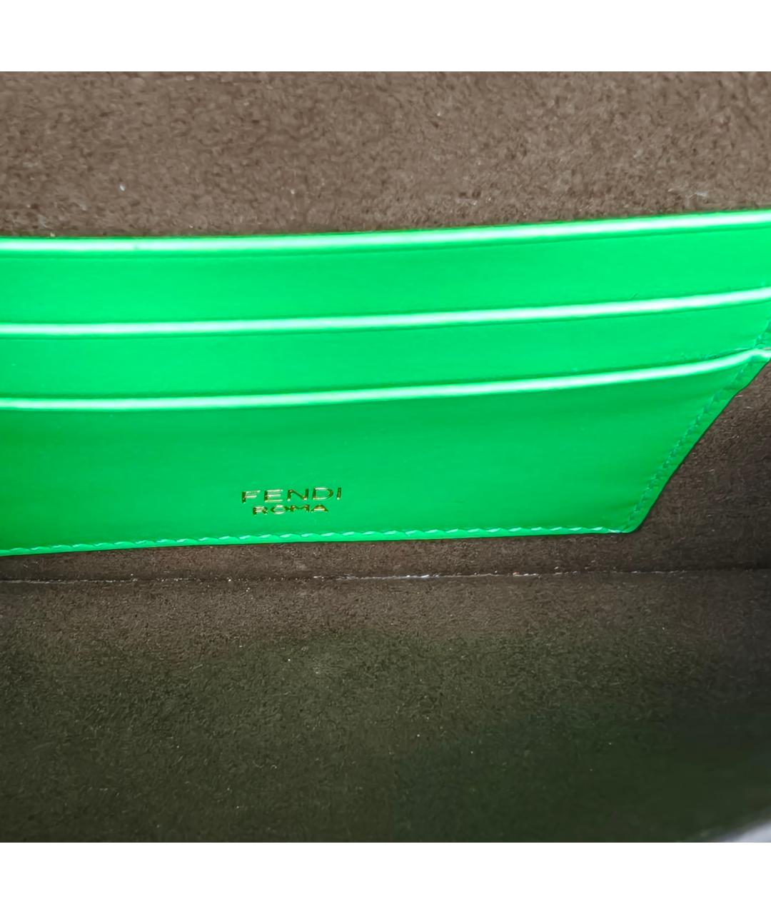 FENDI Зеленая кожаная сумка через плечо, фото 7