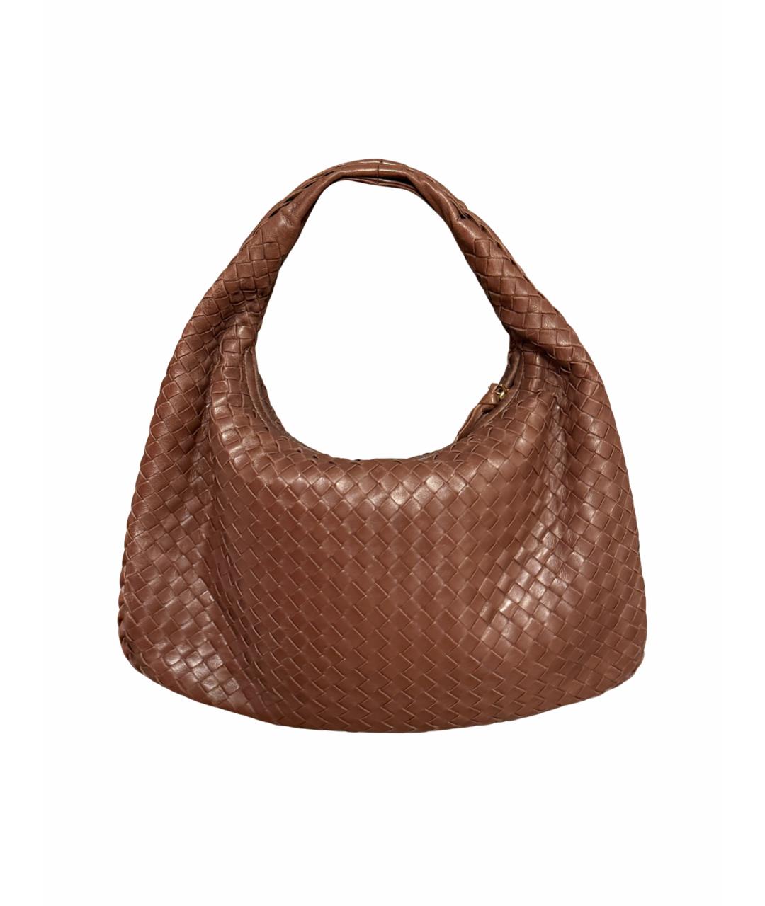 BOTTEGA VENETA Коричневая кожаная сумка через плечо, фото 1