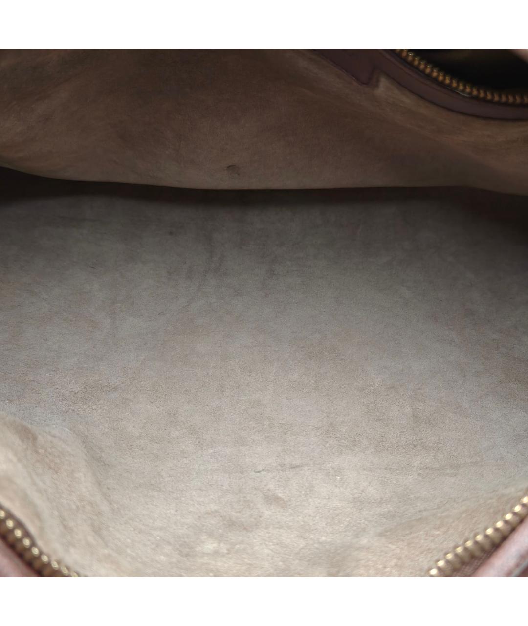 BOTTEGA VENETA Коричневая кожаная сумка через плечо, фото 3