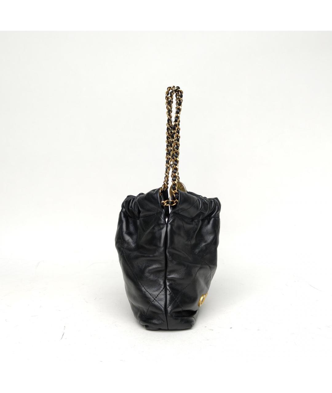 CHANEL Черная кожаная сумка тоут, фото 5