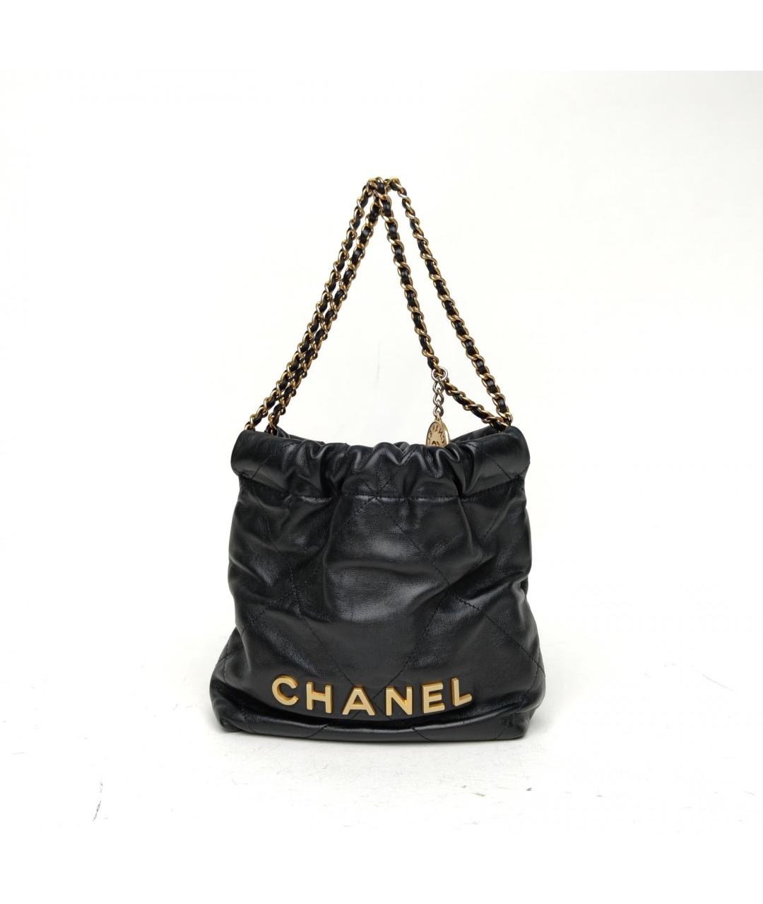 CHANEL Черная кожаная сумка тоут, фото 2