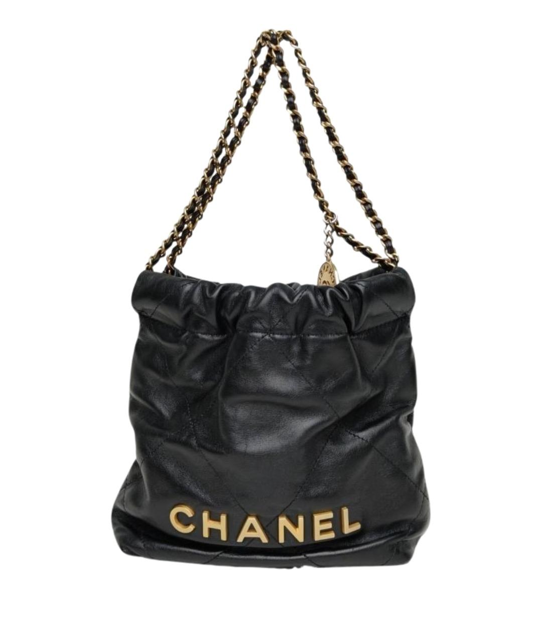 CHANEL Черная кожаная сумка тоут, фото 1