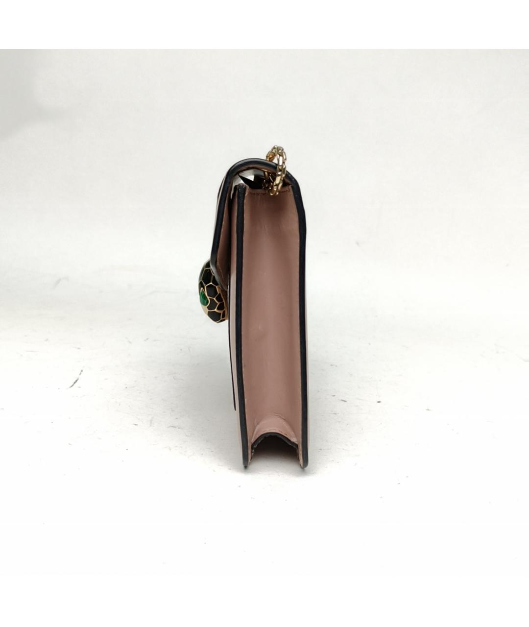 BVLGARI Розовая кожаная сумка через плечо, фото 7