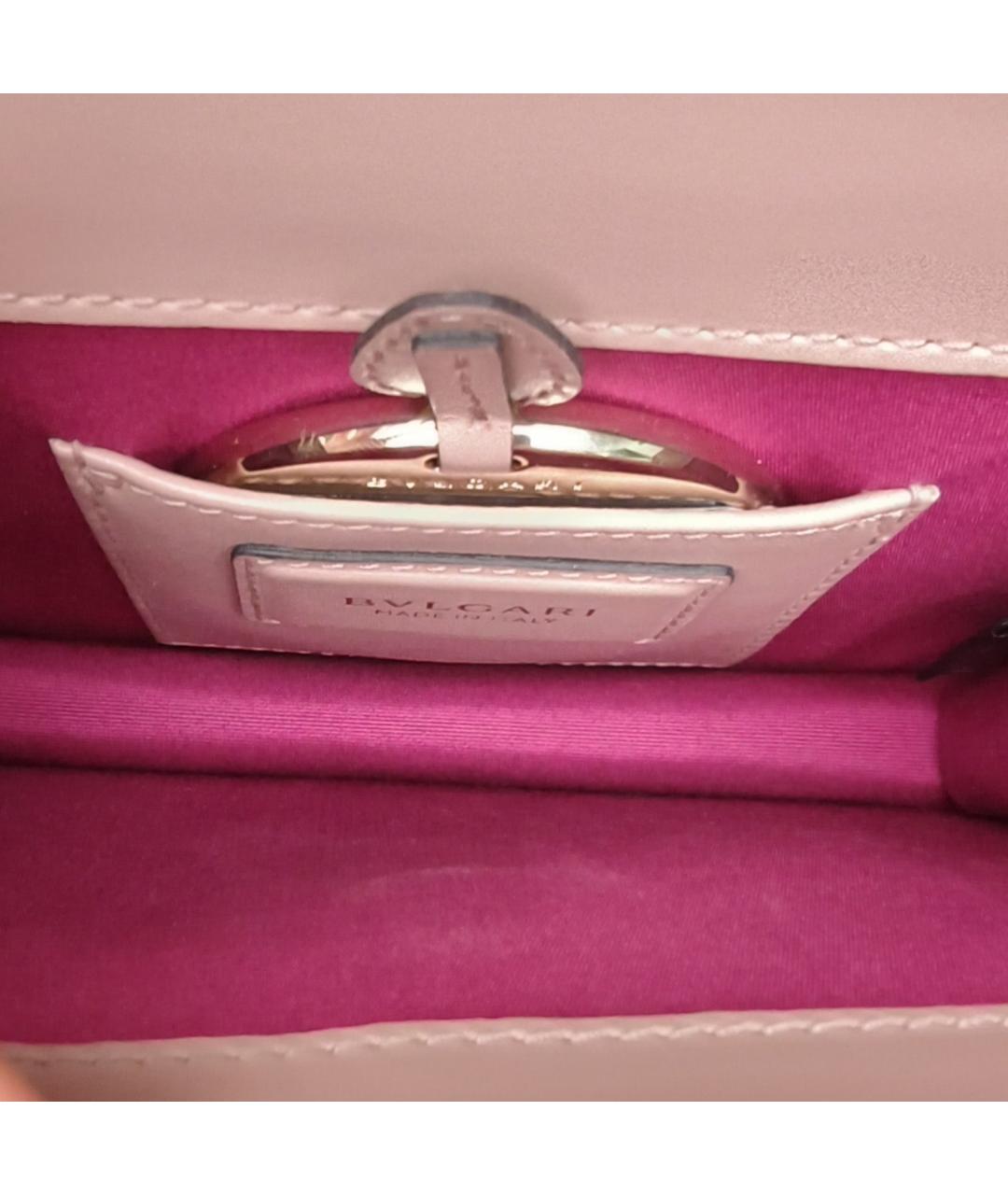 BVLGARI Розовая кожаная сумка через плечо, фото 5