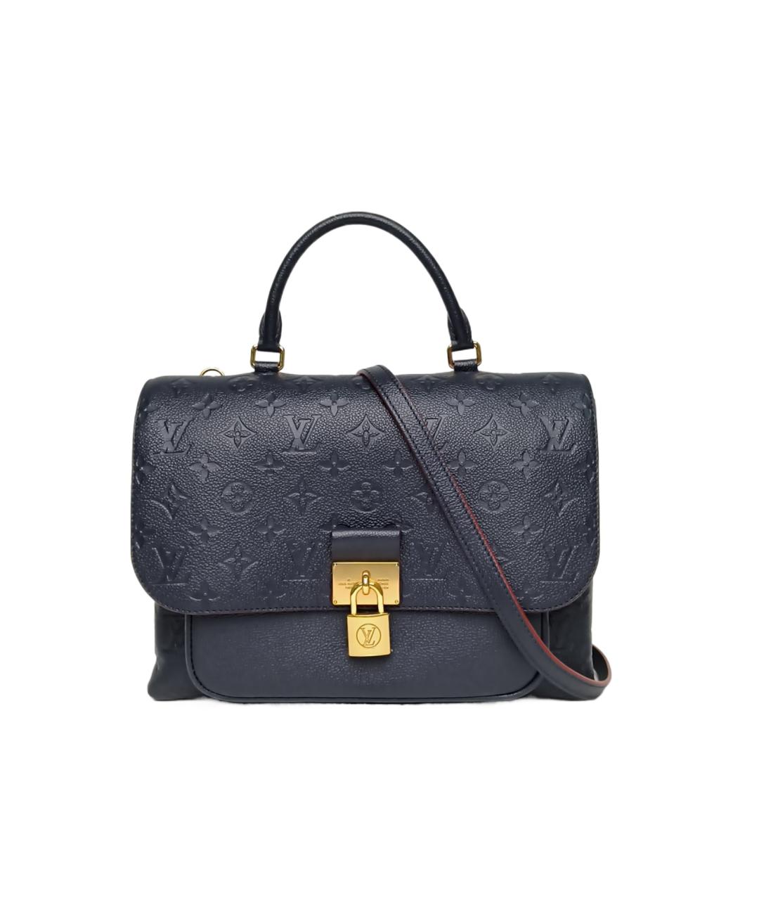 LOUIS VUITTON Темно-синяя кожаная сумка через плечо, фото 9