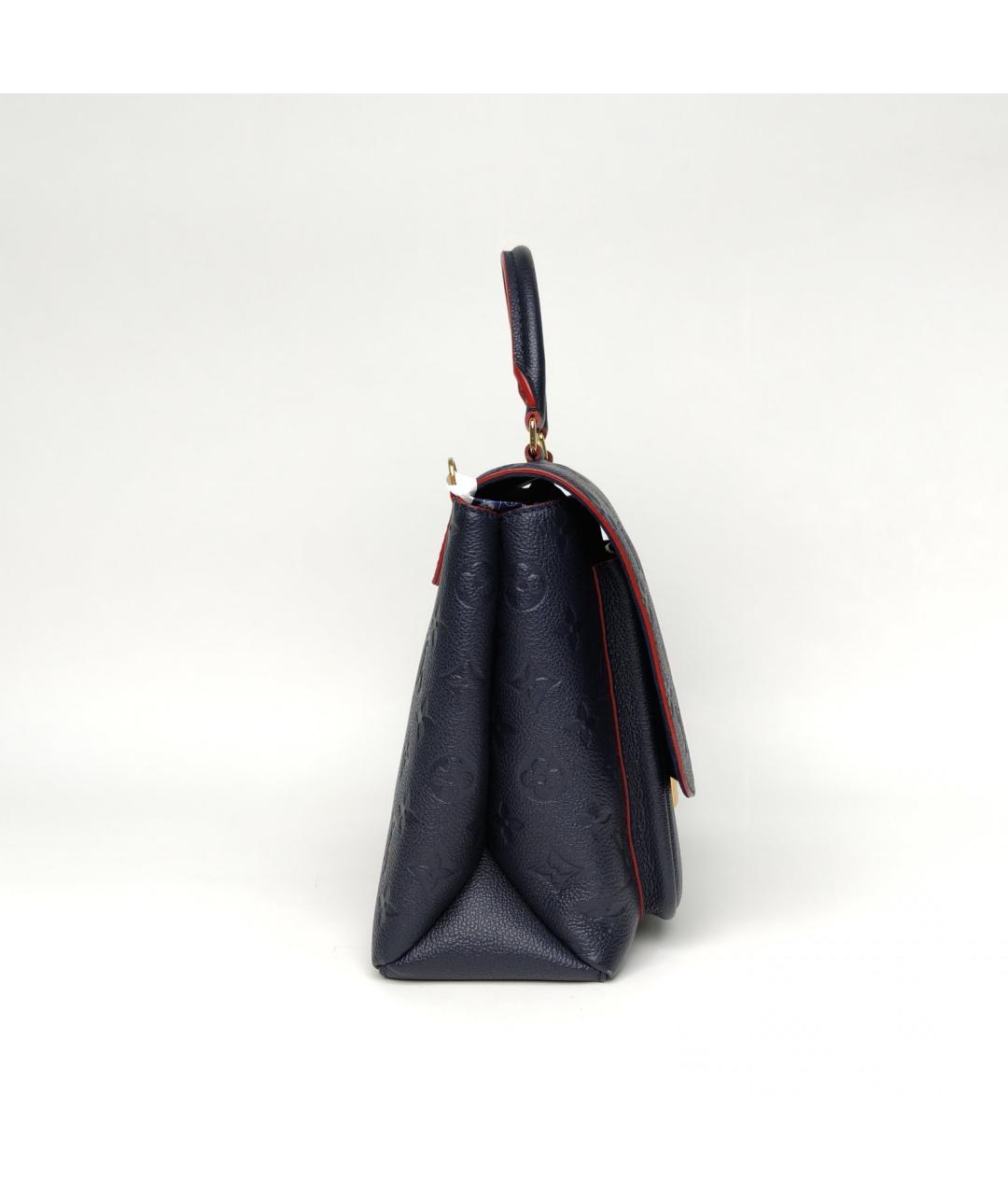 LOUIS VUITTON Темно-синяя кожаная сумка через плечо, фото 5