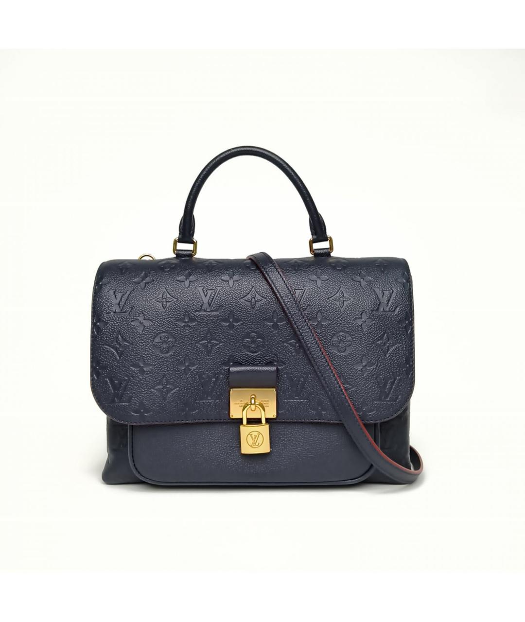 LOUIS VUITTON Темно-синяя кожаная сумка через плечо, фото 2