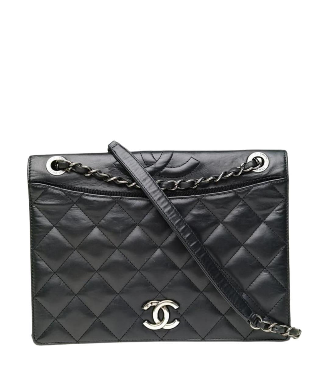CHANEL Черная кожаная сумка через плечо, фото 1