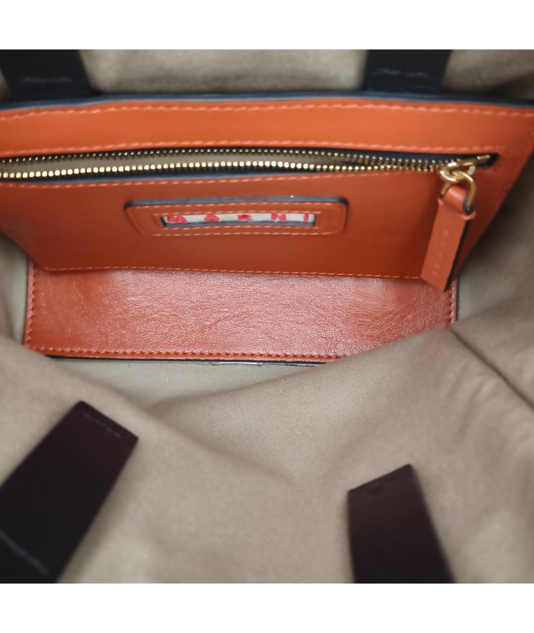 MARNI Коричневая кожаная сумка через плечо, фото 5
