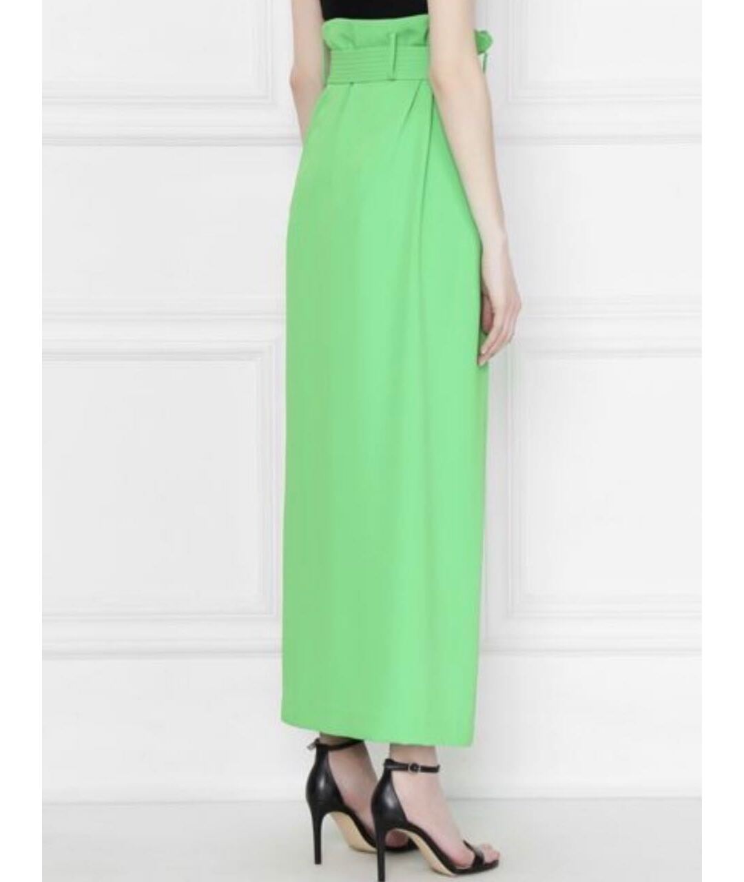 P.A.R.O.S.H. Зеленая полиэстеровая юбка макси, фото 2
