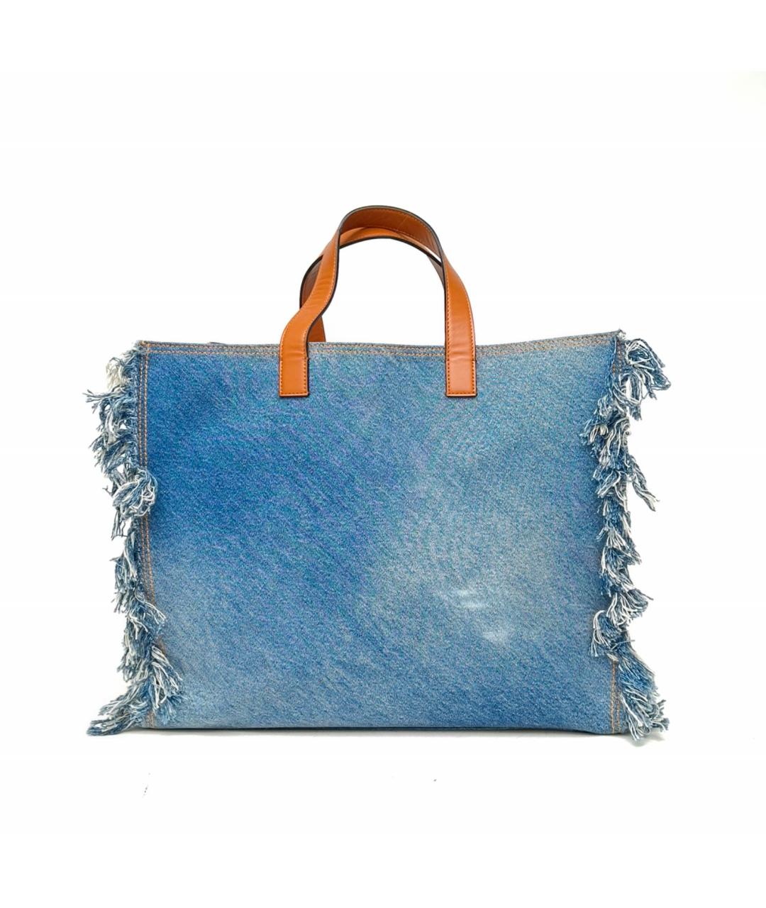 FENDI Синяя деним сумка через плечо, фото 4