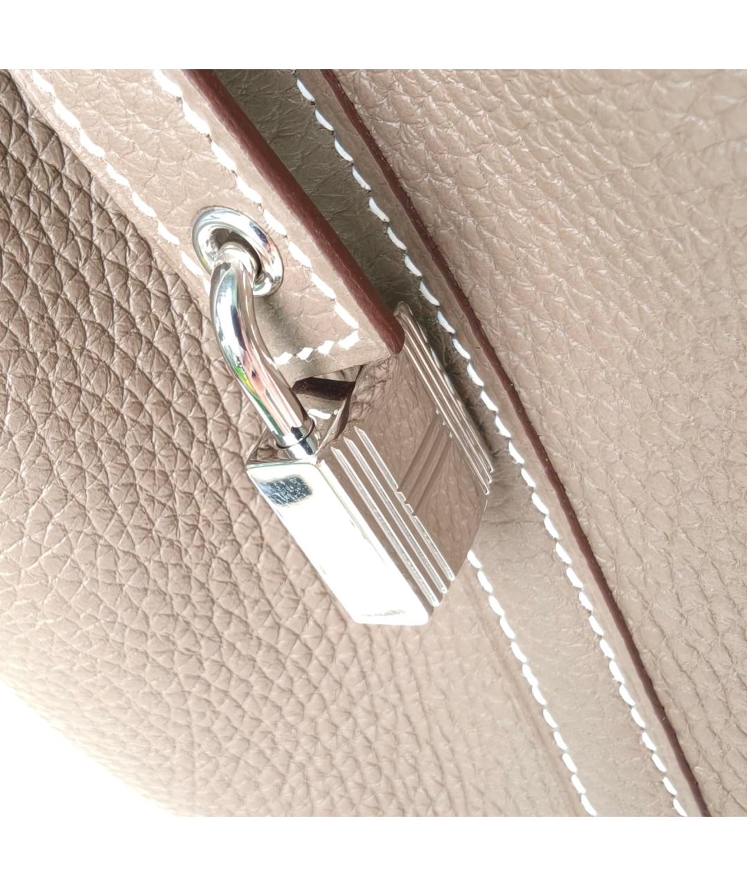 HERMES Коричневая кожаная сумка через плечо, фото 3