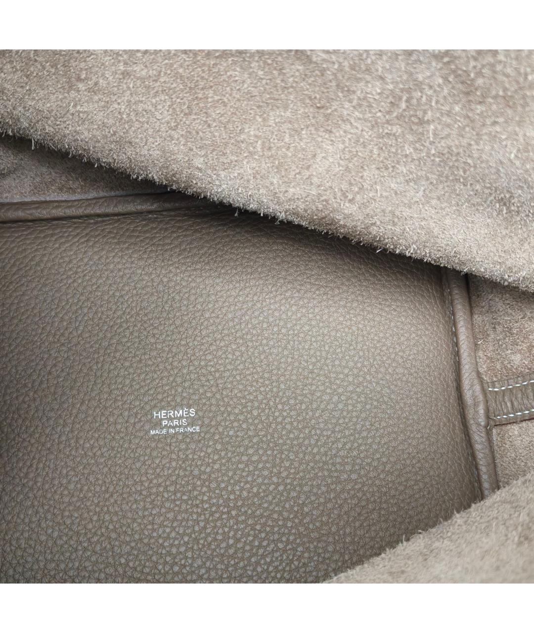 HERMES Коричневая кожаная сумка через плечо, фото 4