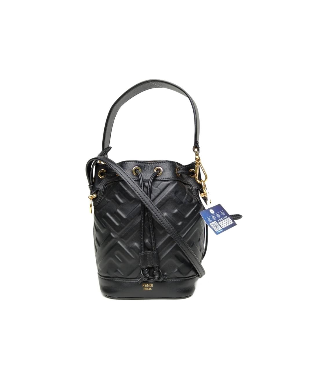 FENDI Черная кожаная сумка через плечо, фото 5