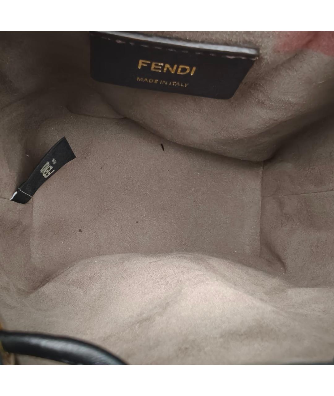 FENDI Черная кожаная сумка через плечо, фото 3